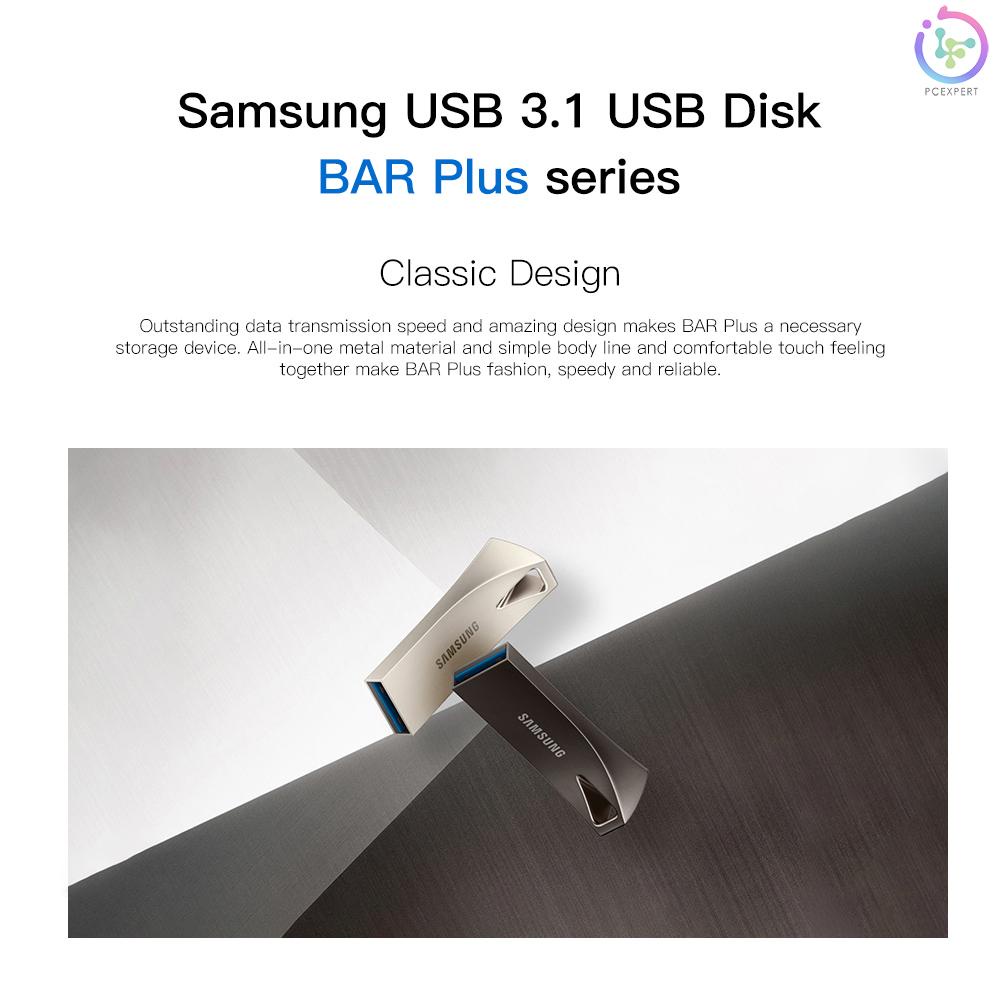 SAMSUNG BAR PLUS 200MB/s 32GB USB 3.1 Gen 1 Flash Drive Pen Drive Metal Memory Stick Storage Device (MUF-32BE3/CN)