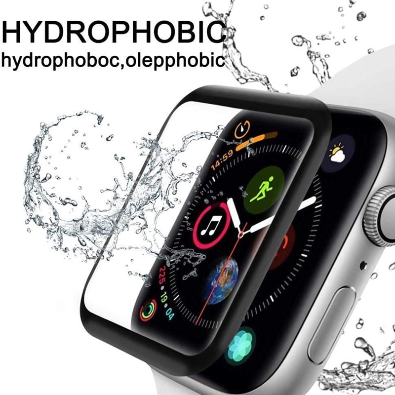 Kính Cường Lực 3D Chống Nước Bảo Vệ Màn Hình Cho Apple Watch 7 6 Se 5 4 45Mm 41Mm 40Mm 44Mm Iwatch 3 2 1 38Mm 42Mm