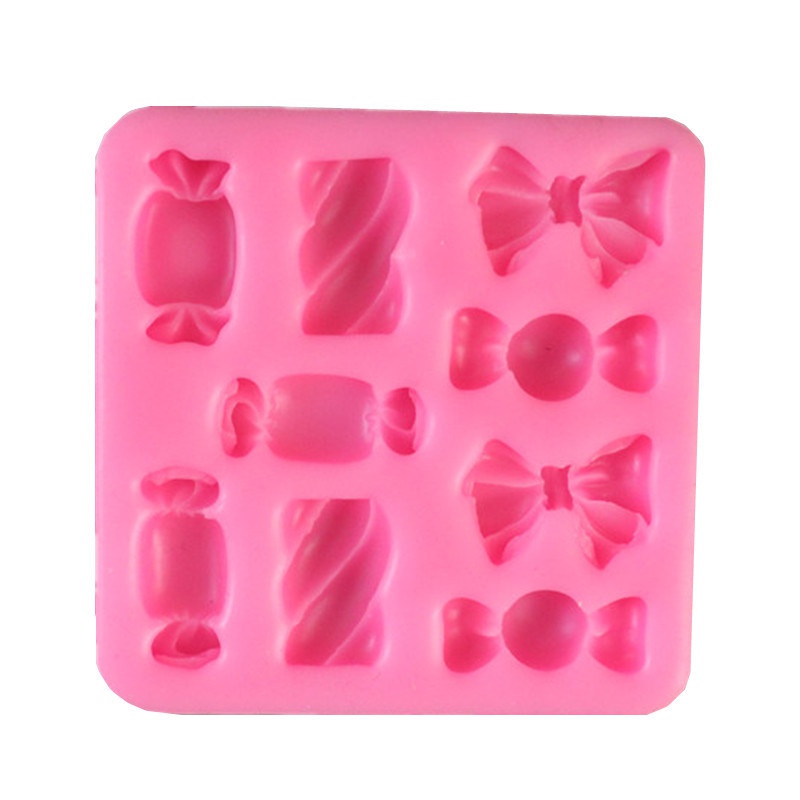 Khuôn Silicone Làm Bánh/Sô Cô La/Kẹo Ngọt Hình Nơ Diy