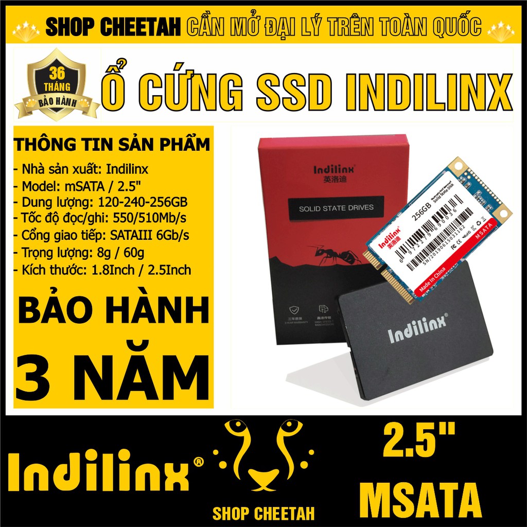 Ổ cứng SSD Indilinx 256GB/240GB/120GB – CHÍNH HÃNG – Bảo hành 3 năm – Các model 2,5” và Masta