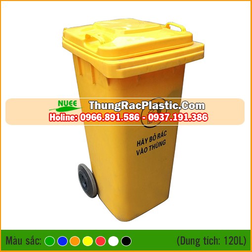 Thùng rác nhựa HDPE 120 Lít - Loại 1