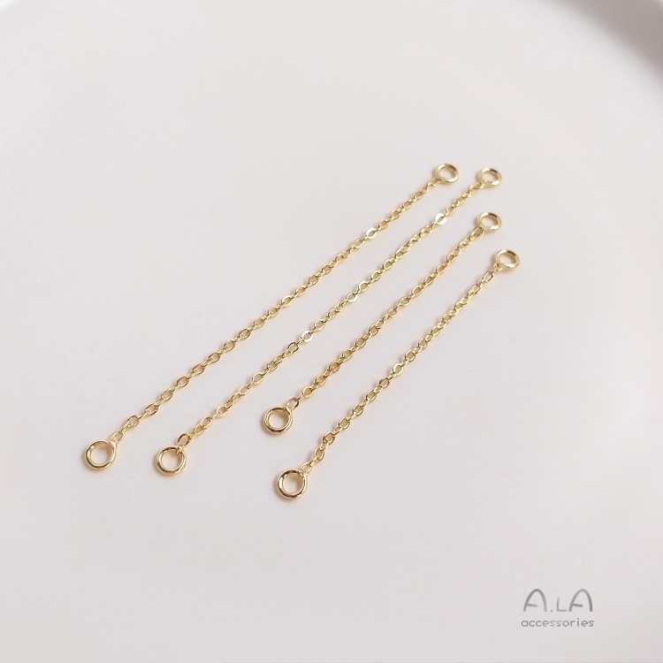 Dây Xích 14K Màu Vàng Kim Hai Vòng Nối Dài Trang Sức Làm Đồ Trang Sức DIY