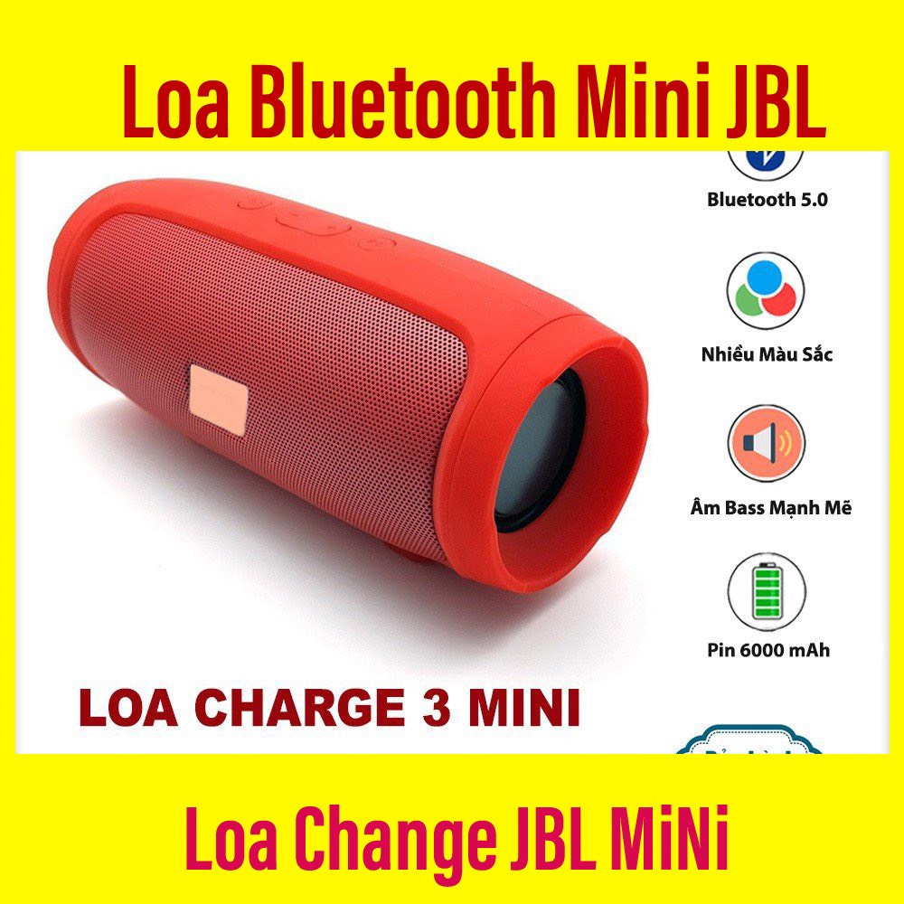 Loa Bluetooth Không Dây Charge 3 Mini Vỏ Nhôm Nghe Nhạc Hay Âm Thanh Chất Lượng Hỗ Trợ Cắm Thẻ Nhớ Và Usb