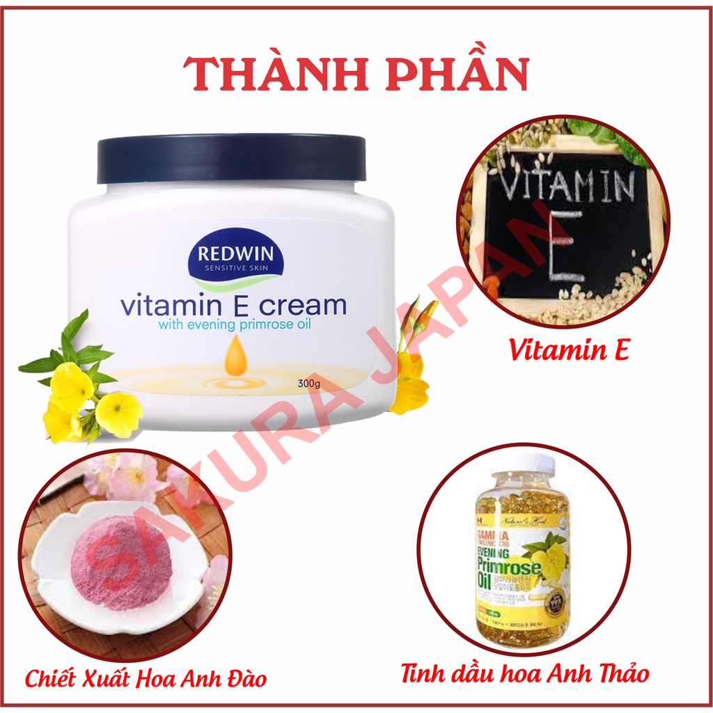 Kem dưỡng da Redwin Vitamin E Cream 300g