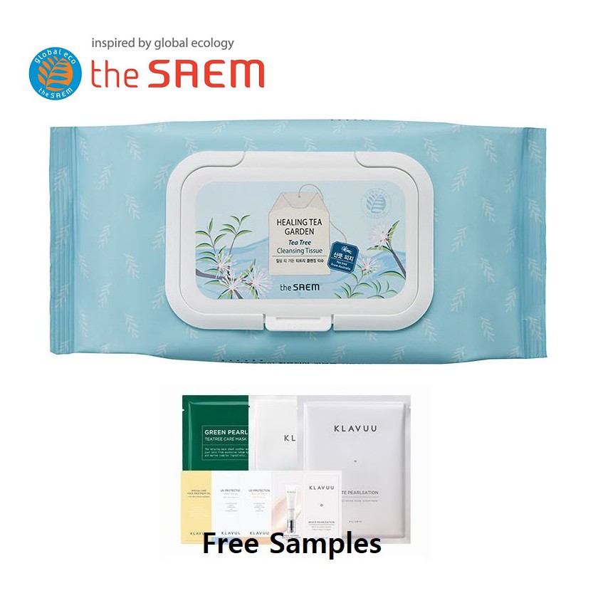 [THE SAEM] Healing Tea Garden Tea tree Cleansing Tissue (60 Sheet)