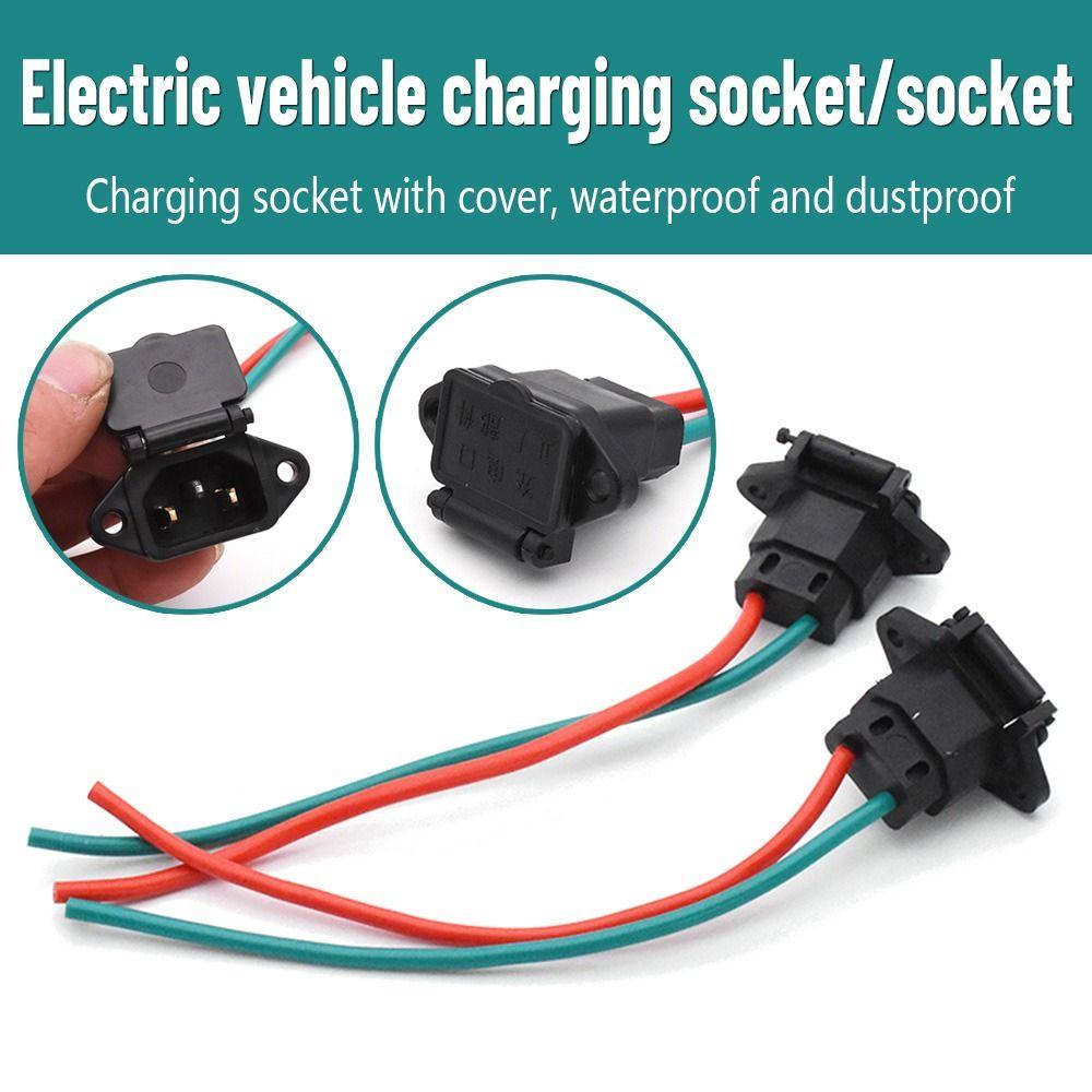 2 Đầu Nối Pin 36V 48V Kèm Dây Cáp 12AWG Cho Xe Đạp Điện