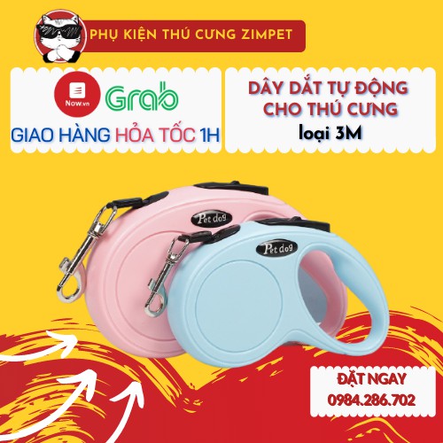 Dây dắt tự động cho chó mèo - 5 Mét - Dây dắt chó mèo tự động