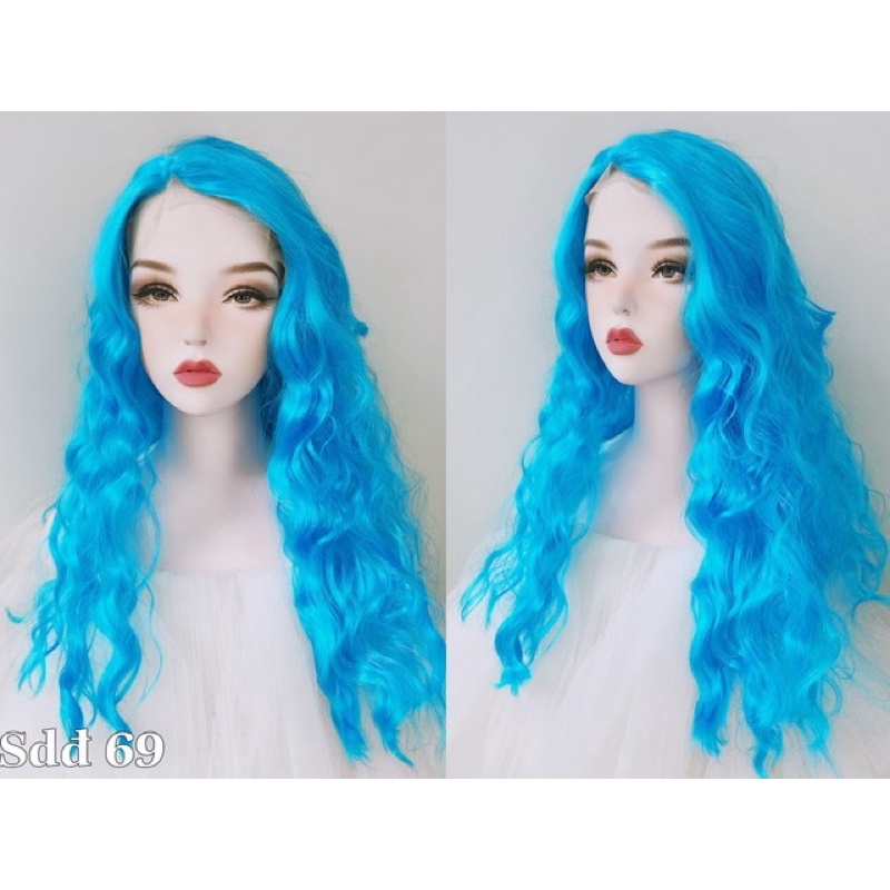 Siêu Da Đầu Tóc Giả Nữ Xanh Ngọc sdđ69 lace wig