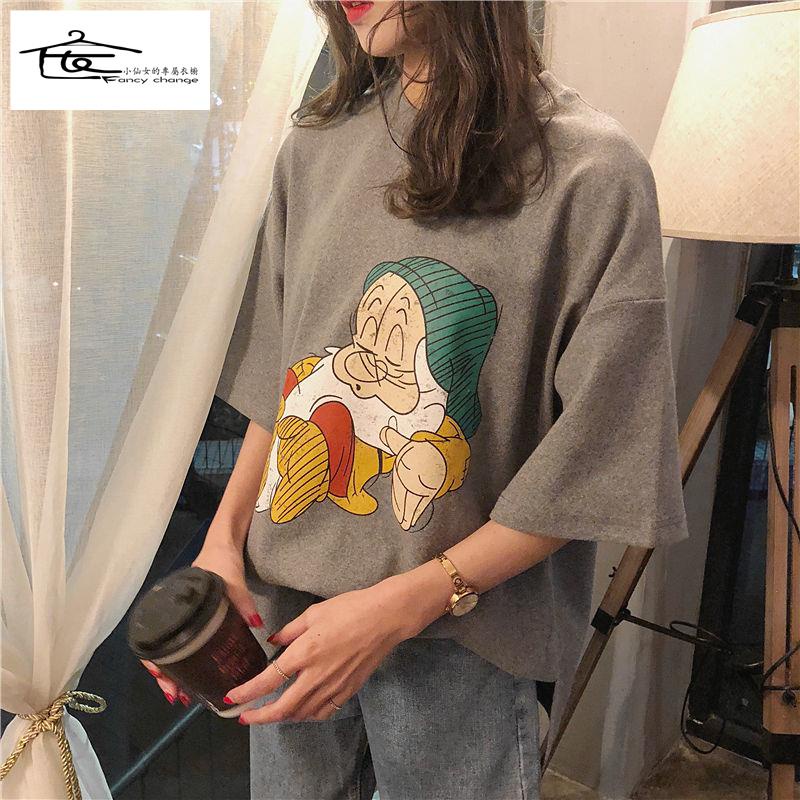 Áo Thun Nữ Tay Ngắn Dáng Rộng Phong Cách Hàn Quốc