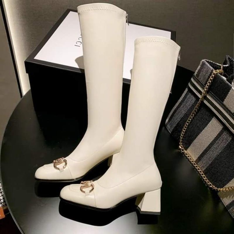 Bốt đùi dưới gối hàng quảng châu cao cấp đế 5cm [KÈM ẢNH THẬT]