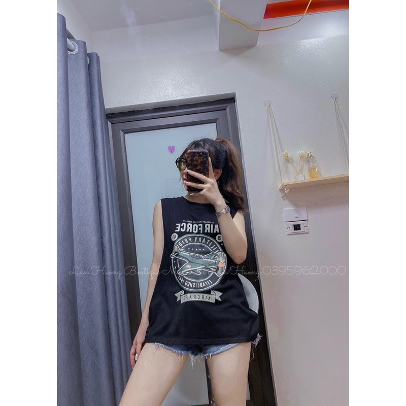áo tanktop hình kèm quây( 02- máy bay)