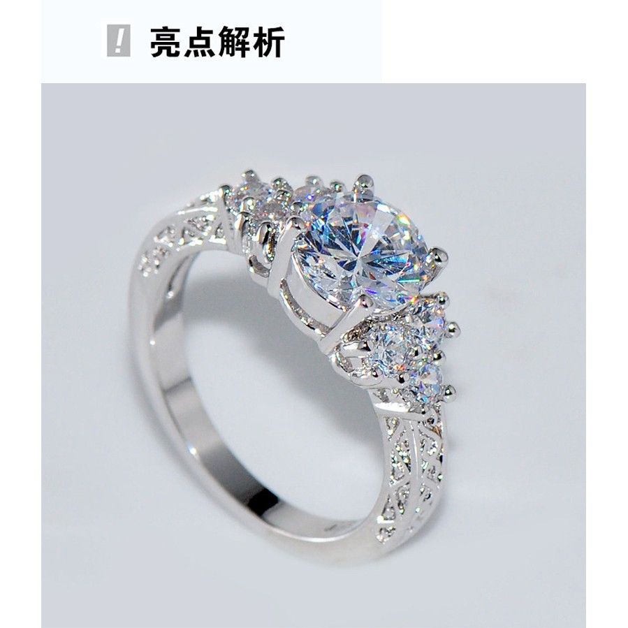 Nhẫn trang sức đính đá nhân tạo kiểu dáng sang trọng thời trang cho nữ