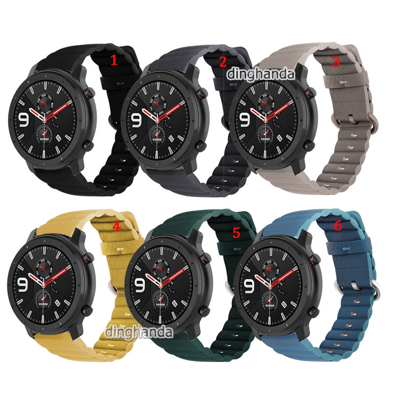 Dây Đeo Bằng Da Bò Cho Đồng Hồ Thông Minh Huami Amazfit Gtr 47mm GTR2 GTR 2e GTR 3 pro