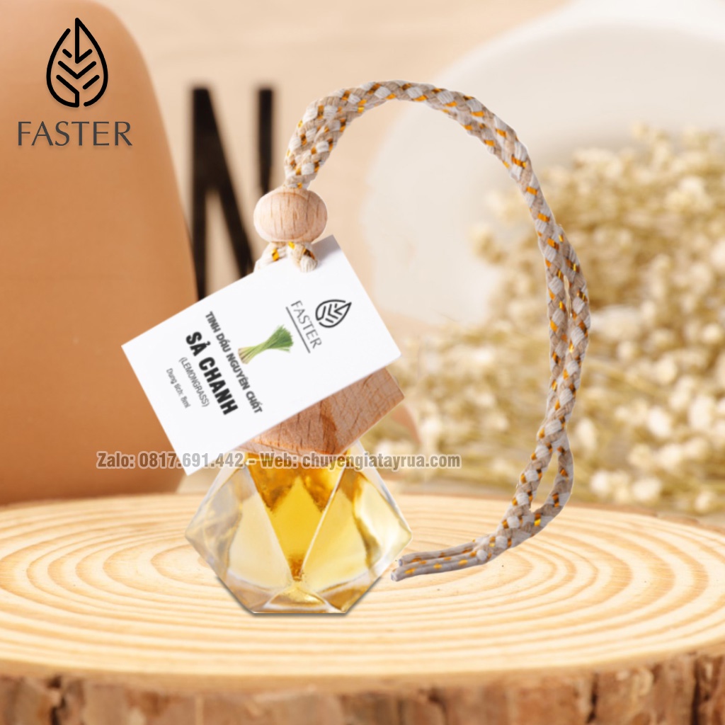 Tinh Dầu Sả Chanh Thơm Mát, 100% Thiên Nhiên Treo Thơm Phòng, Xe Hơi, Tủ Quần Áo, Tinh Dầu Đuổi Muỗi, Khử Mùi 8ml