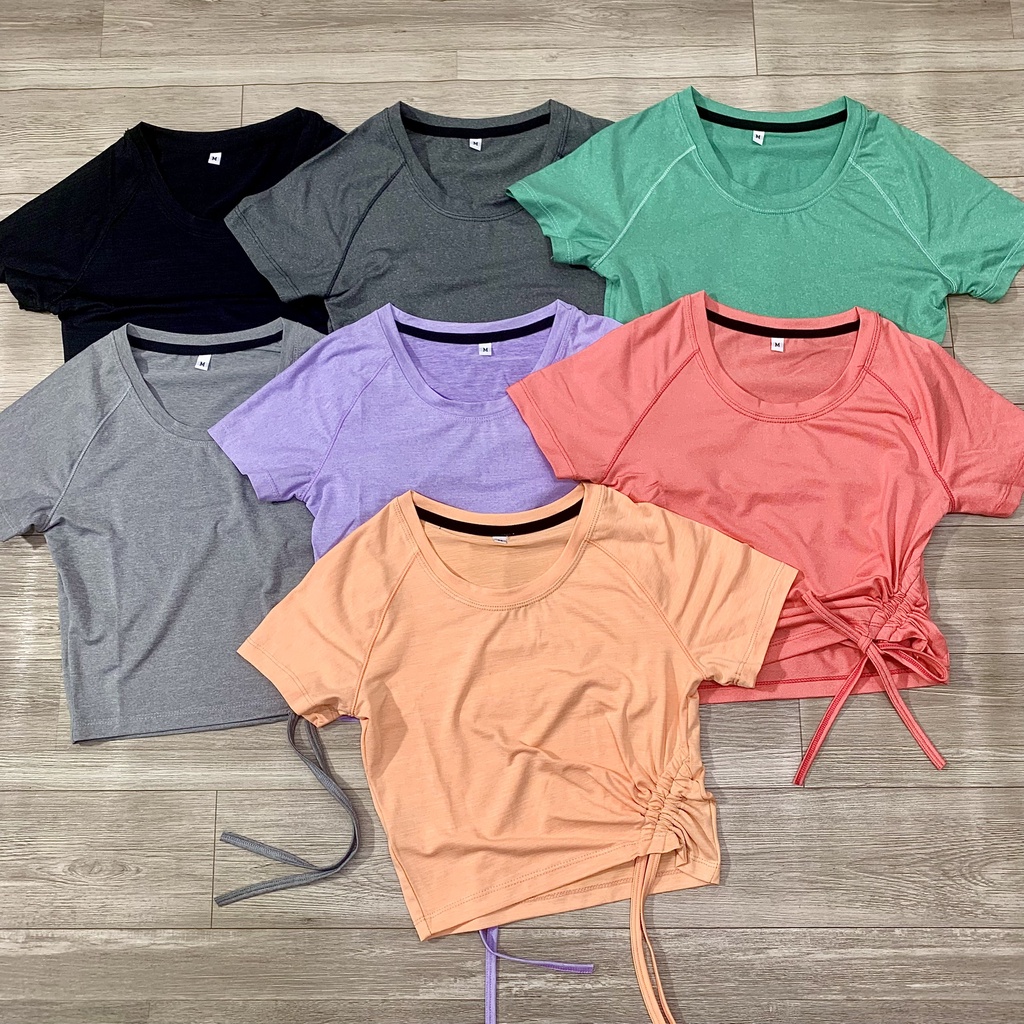 Áo Croptop Thể Thao Nữ Rút Dây Bên Hông Tập Gym Yoga nữ - AC0312