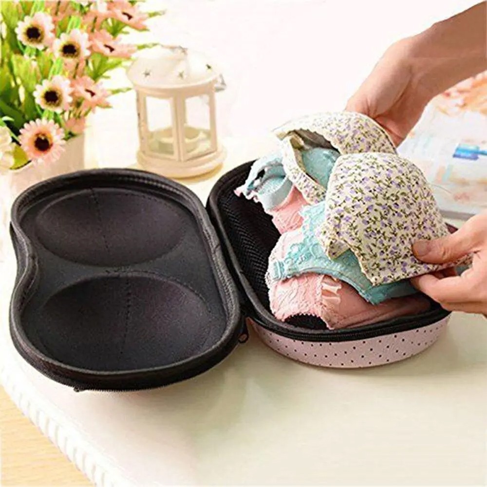Cặp Đựng QUẦN ÁO LÓT Du Lịch Họa Tiết - Giữ Form, Bảo Vệ Dáng Áo Ngực Đắt Tiền