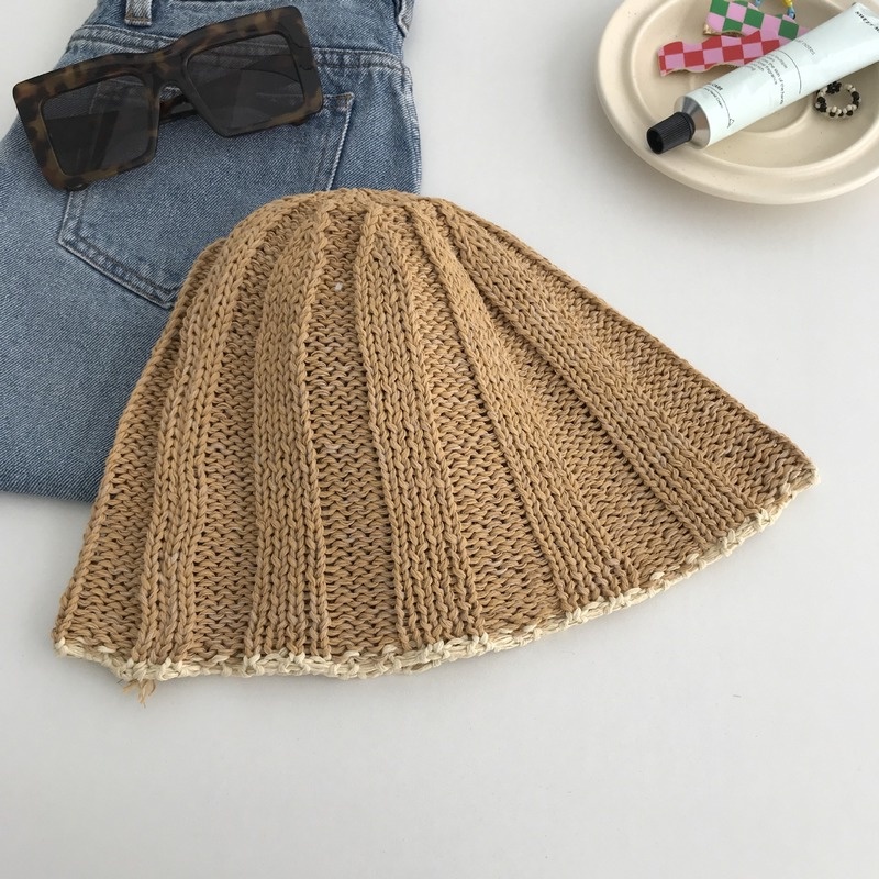 Nón Tai Bèo Dệt Kim Mỏng Xinh Xắn Thời Trang Hàn Quốc Cho Nữ