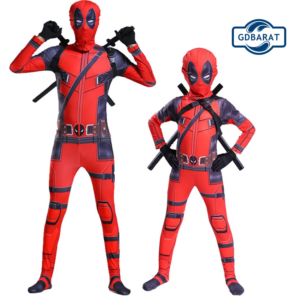Bộ Đồ Hóa Trang Siêu Anh Hùng Deadpool Độc Đáo Cho Bé Dịp Halloween