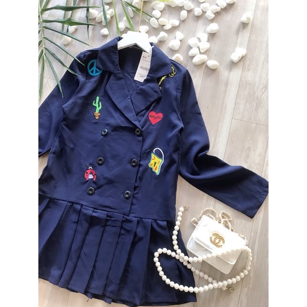 ĐẦM SUÔNG CỔ VEST ĐUÔI CÁ