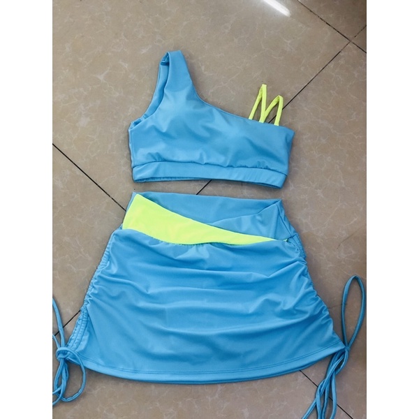 Bikini áo tắm  2mảnh váy rut day có quần mẫu mới 2022 [ Hàng cao cấp -có sẵn )
