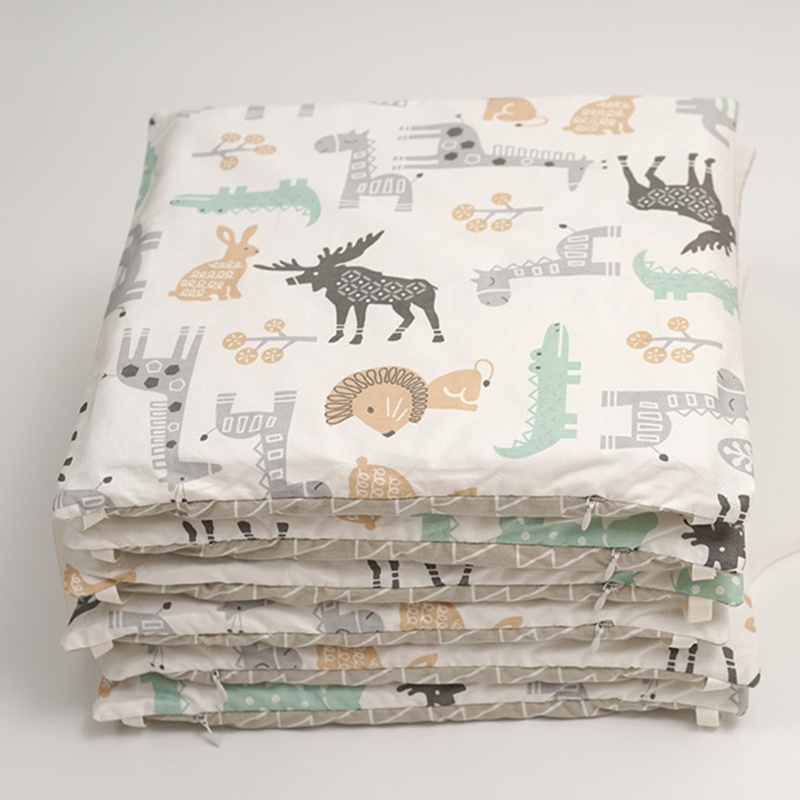 Bộ 6 Gối Cotton Mềm Bảo Vệ Nôi Em Bé Sơ Sinh