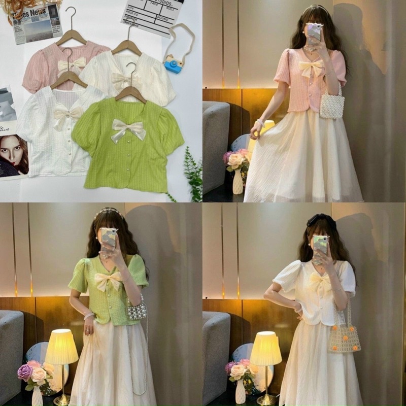 ÁO SƠ MI NƠ RỜI THÁO LẮP ĐƯỢC HÀNG XINH ÁO SƠ MI TAY BỒNG THỜI TRANG PHONG CÁCH HÀNG LOẠI 1