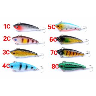 Fishing bait 5cm/6g artificial full swimming layer plastic hard bait fishing gear 8 colors optional with 8# hook fish hook 3D bionic eyes outdoor fishing bait fishing equipment