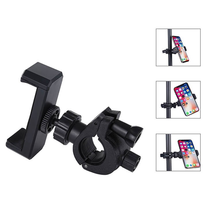 Kẹp Điện Thoại Gắn Vào Tripod, Thân Đèn Livestream