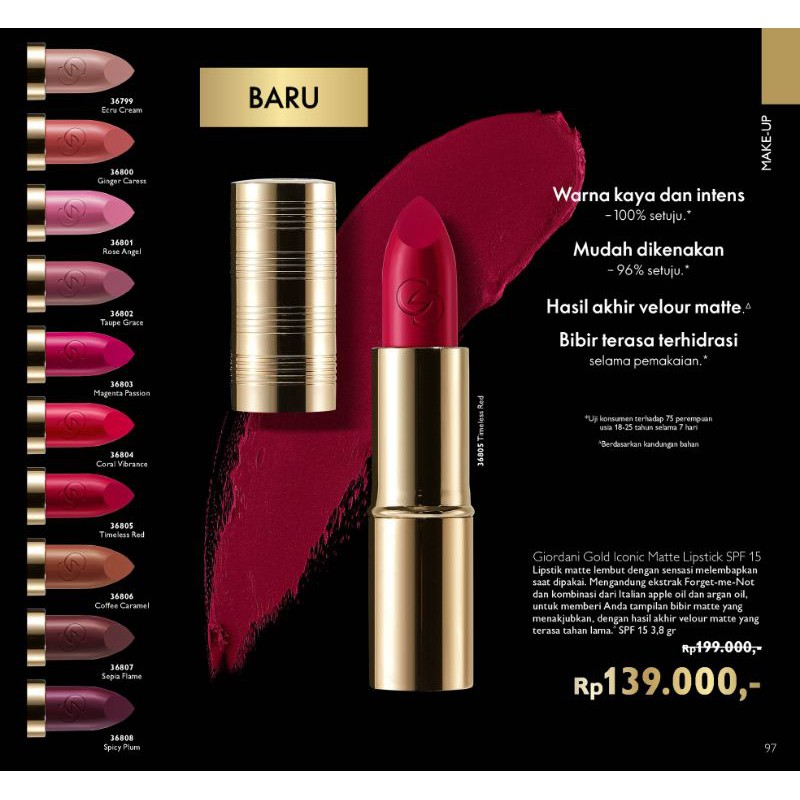 (Hàng Mới Về) Son Lì Chống Nắng Spf 15 Giodani Cao Cấp