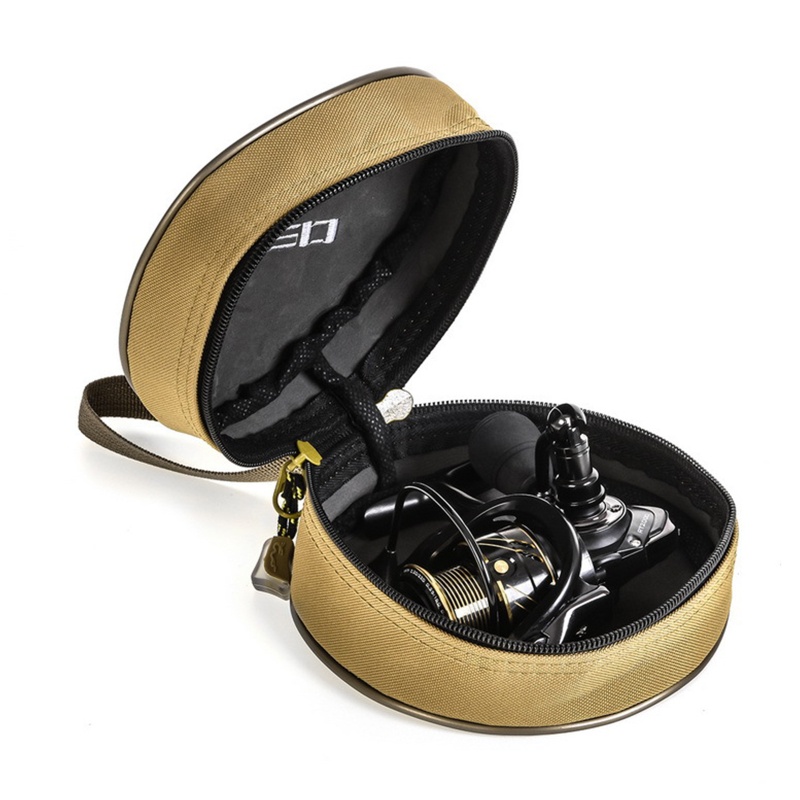 Hộp Đựng Bảo Vệ Máy Câu Cá Bằng Vải Bố Hình Tròn Tiện Dụng