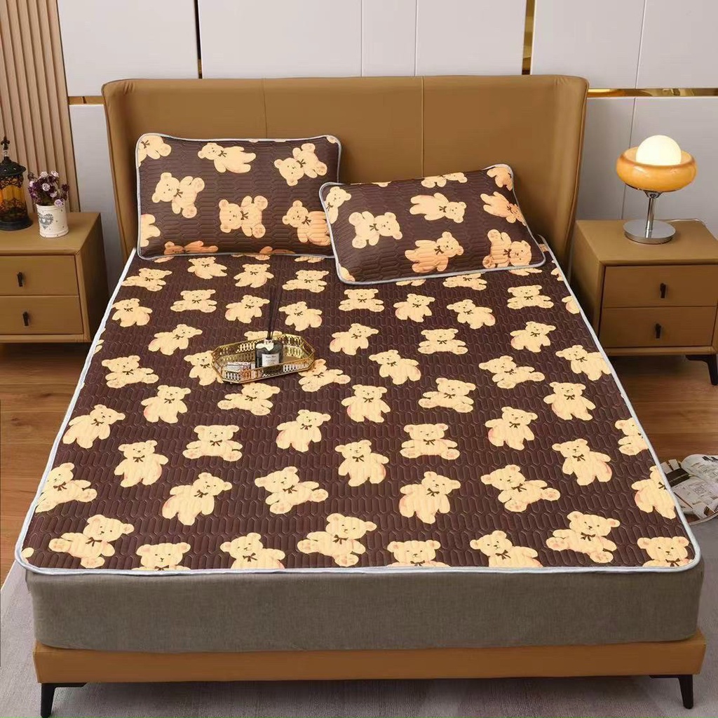 Chiếu điều hòa tencel lattex , Chiếu ga giường thông minh dùng 4 mùa tiện lợi 3D mẫu mới kèm 2 vỏ gối
