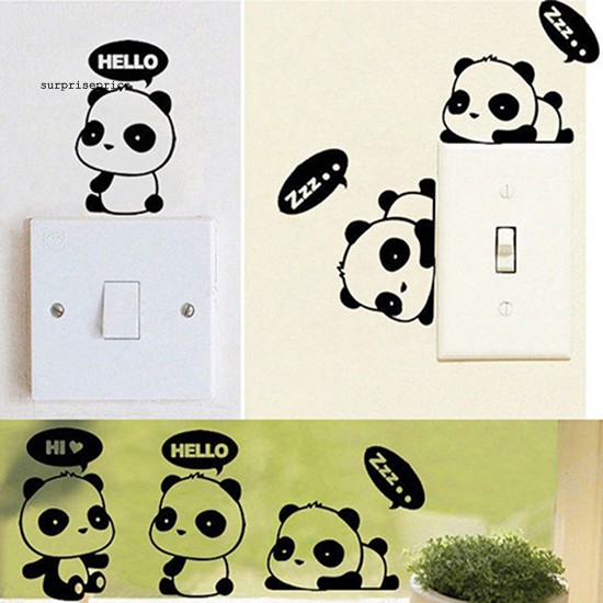 Miếng Dán Tường Trang Trí Hình Gấu Trúc Đáng Yêu