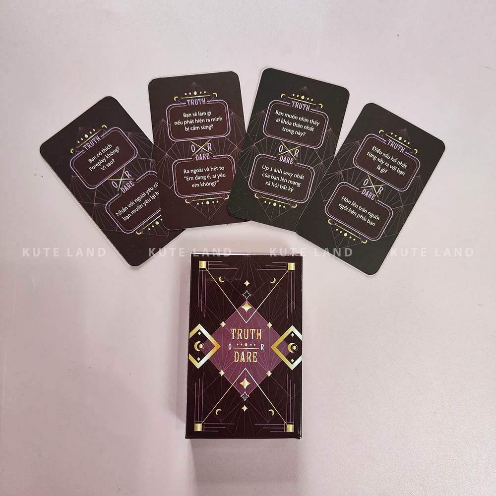 Bộ Bài Drinking Game Thách Hay Thật Truth Or Dare Thẻ Bài Board Game 50 Lá Thú Vị Tụ Họp Bạn Bè K-TD1