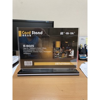 Menu mica để bàn cỡ A4 ngang cao cấp B-6025