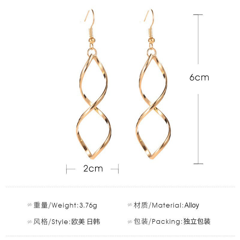 Bông Tai Xoắn Ốc Thời Trang Dành Cho Nữ