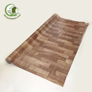 Simili trải sàn - thảm nhựa pvc trải sàn vân gỗ màu nâu đậm nhạt - 1m²