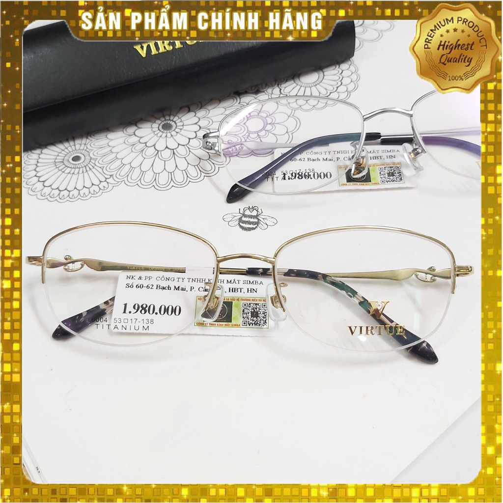 Gọng kính Nhật VIRTUE Titanium
