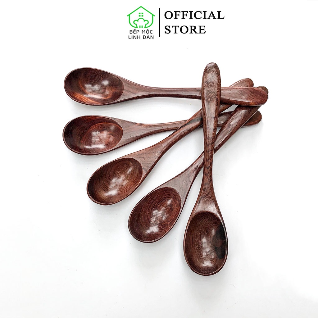 Thìa Ăn Dặm Gỗ Trắc, Cẩm Lai Siêu Sạch HAHANCO  Size 15cm