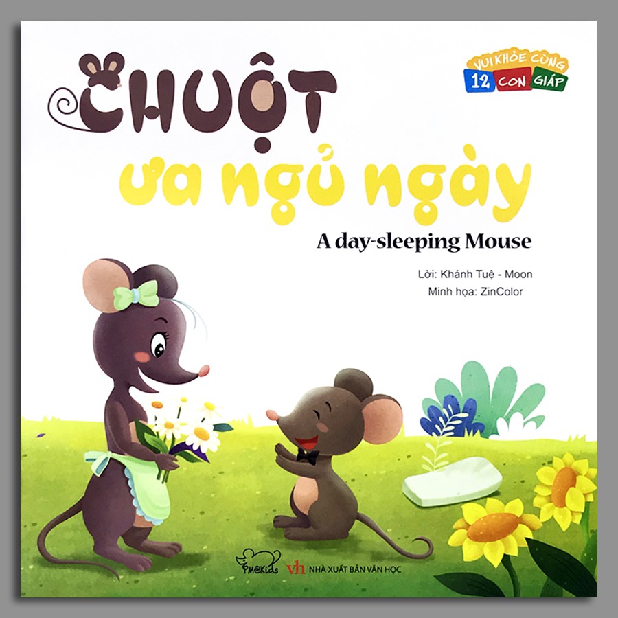 Sách - Vui Khỏe Cùng 12 Con Giáp - Song Ngữ - Chuột Ưa Ngủ Ngày