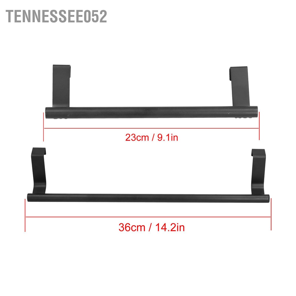 Set 2 Giá Treo Khăn Gắn Cửa Tủ Màu Đen Không Cần Khoan Lỗ Tiện Dụng Cho Gia Đình / Khách