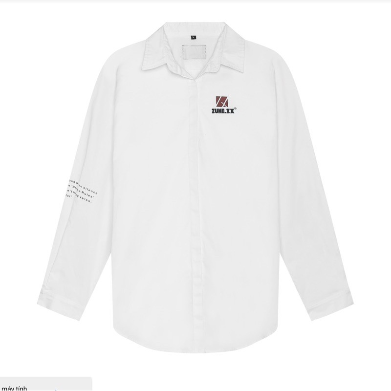 MINIMALIST SHIRT - WHITE (Áo sơ mi trắng in logo ZUNEZX) | BigBuy360 - bigbuy360.vn
