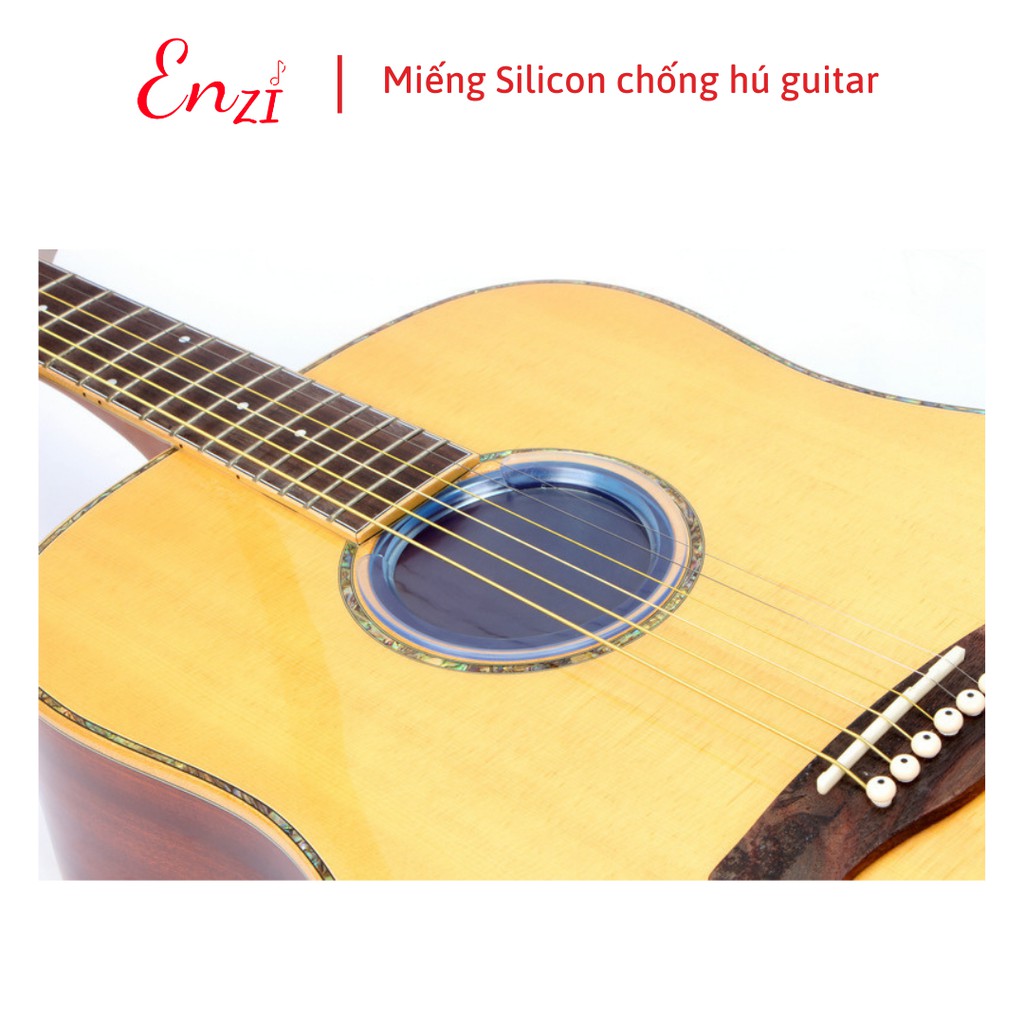 Miếng chống hú đàn guitar khi chơi dùng EQ chất liệu silicon đen Enzi