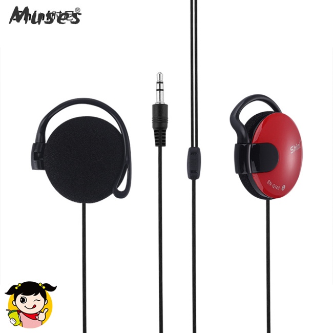 Tai Nghe Dạng Móc Tai Có Dây Điều Khiển Mic Dành Cho Video MP3 / Máy Tính Thể Thao