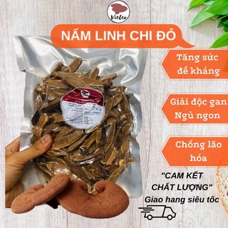 Nấm Linh Chi Đỏ Thái Lát - Xích Chi (Còn Nguyên Bào Tử) Vietco