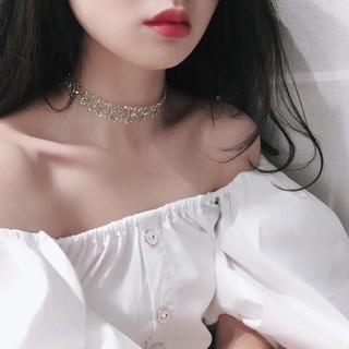 Xả hàng -  Vòng cổ choker đính sequin lấp lánh thời trang cá tính dành cho nữ