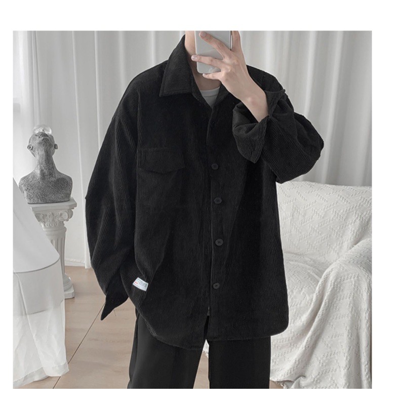 ÁO SƠMI NHUNG FORM RỘNG UNISEX (có hình chụp thật) | BigBuy360 - bigbuy360.vn