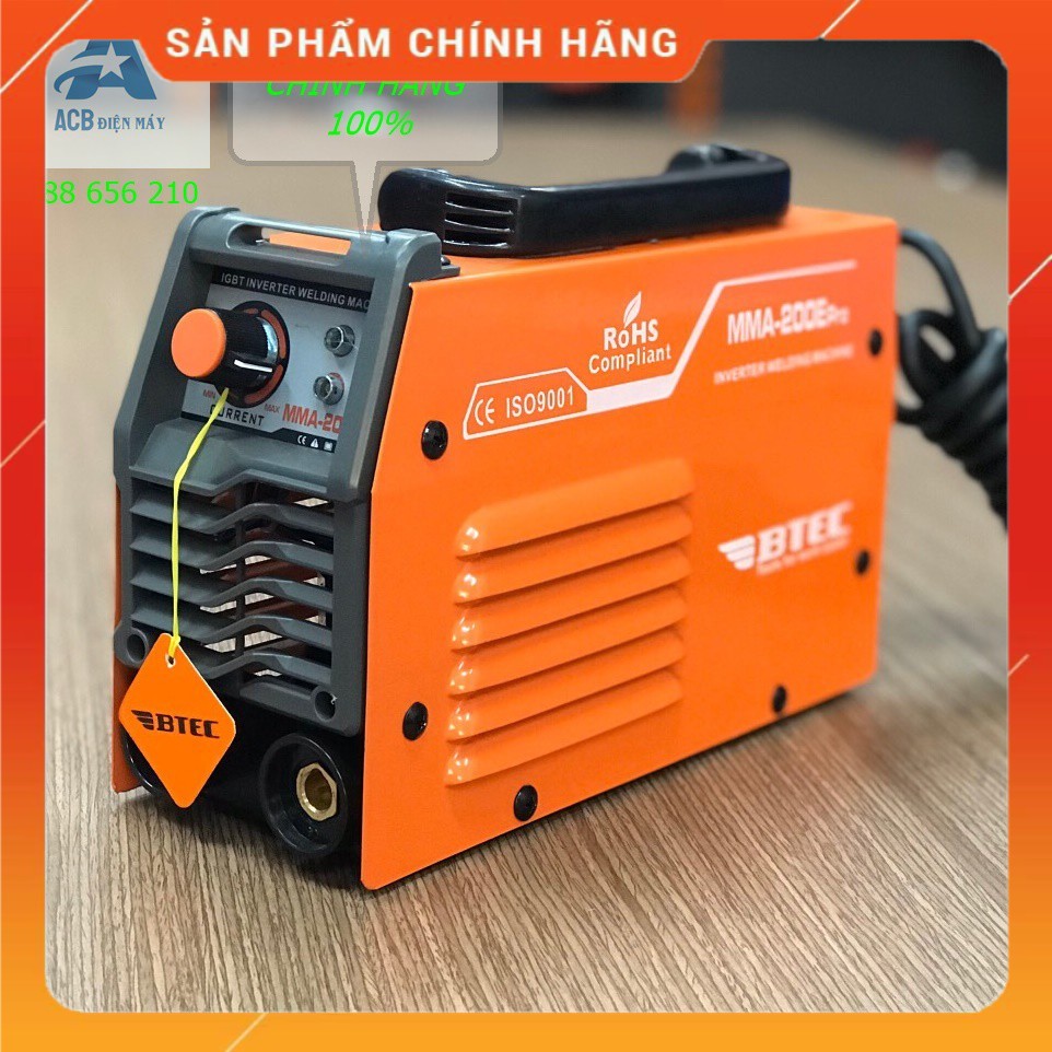 Máy Hàn que điện tử mini Btec MMA 200E Pro.Bảo Hành 12 tháng