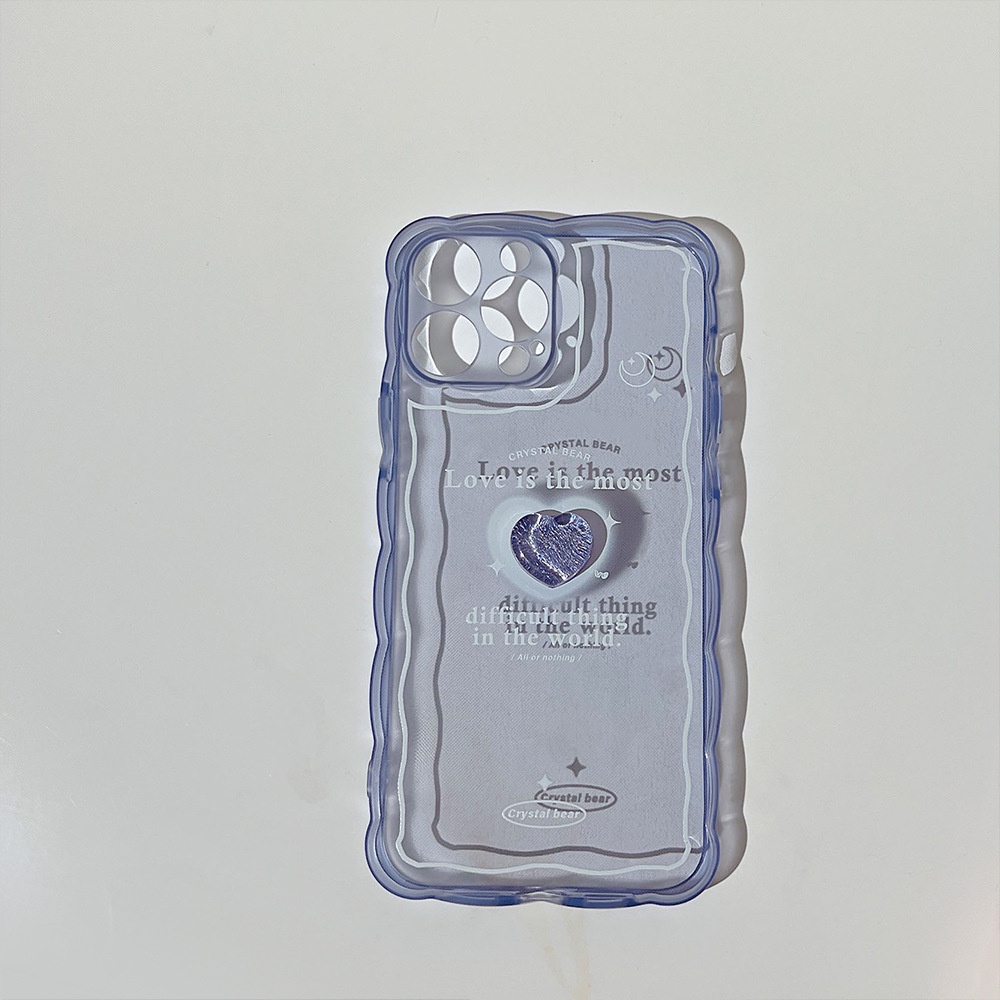 Ốp điện thoại TPU trong mềm hình trái tim 3D thích hợp cho iPhone 7 8 PLUS X XR XS 11 12 13 14 Mini PRO MAX SE 2020