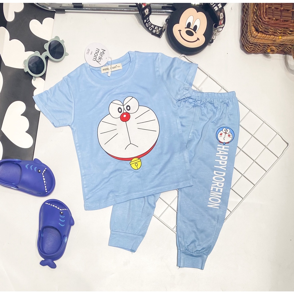 Bộ Tay Ngắn Quần Dài THUN LẠNH MINKY MOM In Hình Dễ Thương Cho Bé TN-IN91