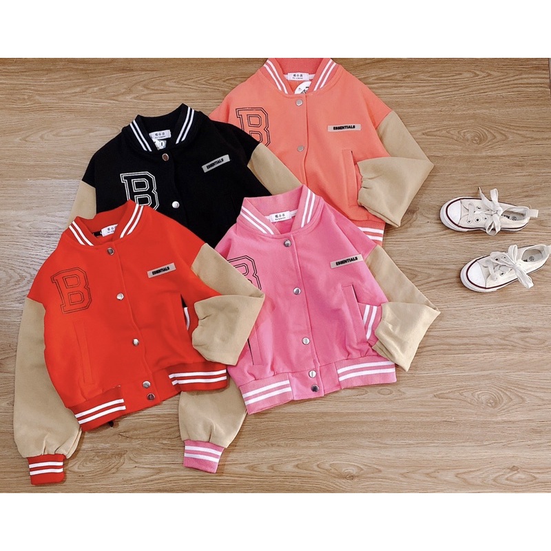 (15-25kg) Áo khoác nỉ bomber hàng qc cho bé trai,bé gái